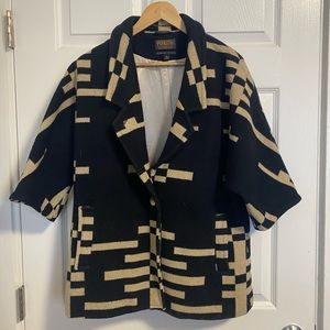 Pendleton Crop Sleeve Wool Coat